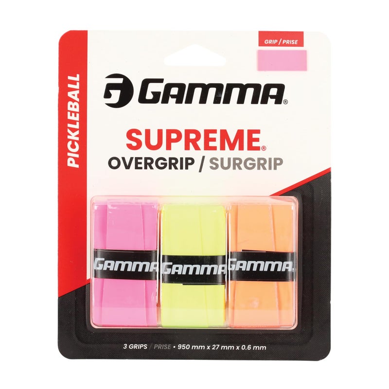 Gamma Sports Pickleball Supreme Overgrip, Assorted Neon - Image 1